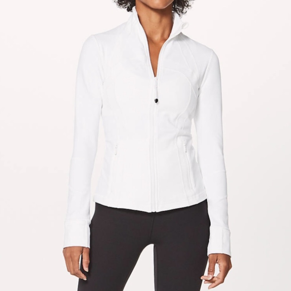 White Lululemon define zip up jacket